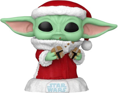 Funko star wars the mandalorian - grogu (holiday) vinylfiguur 747 pop! meerkleurig