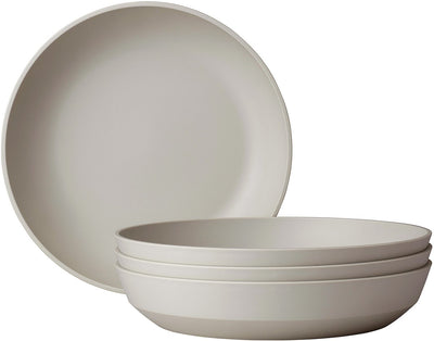 Mepal diep bord silueta - 4 stuks - dinerborden - nordic white