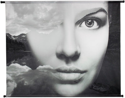 Hd collection wanddoek face mountain 146x3x110cm