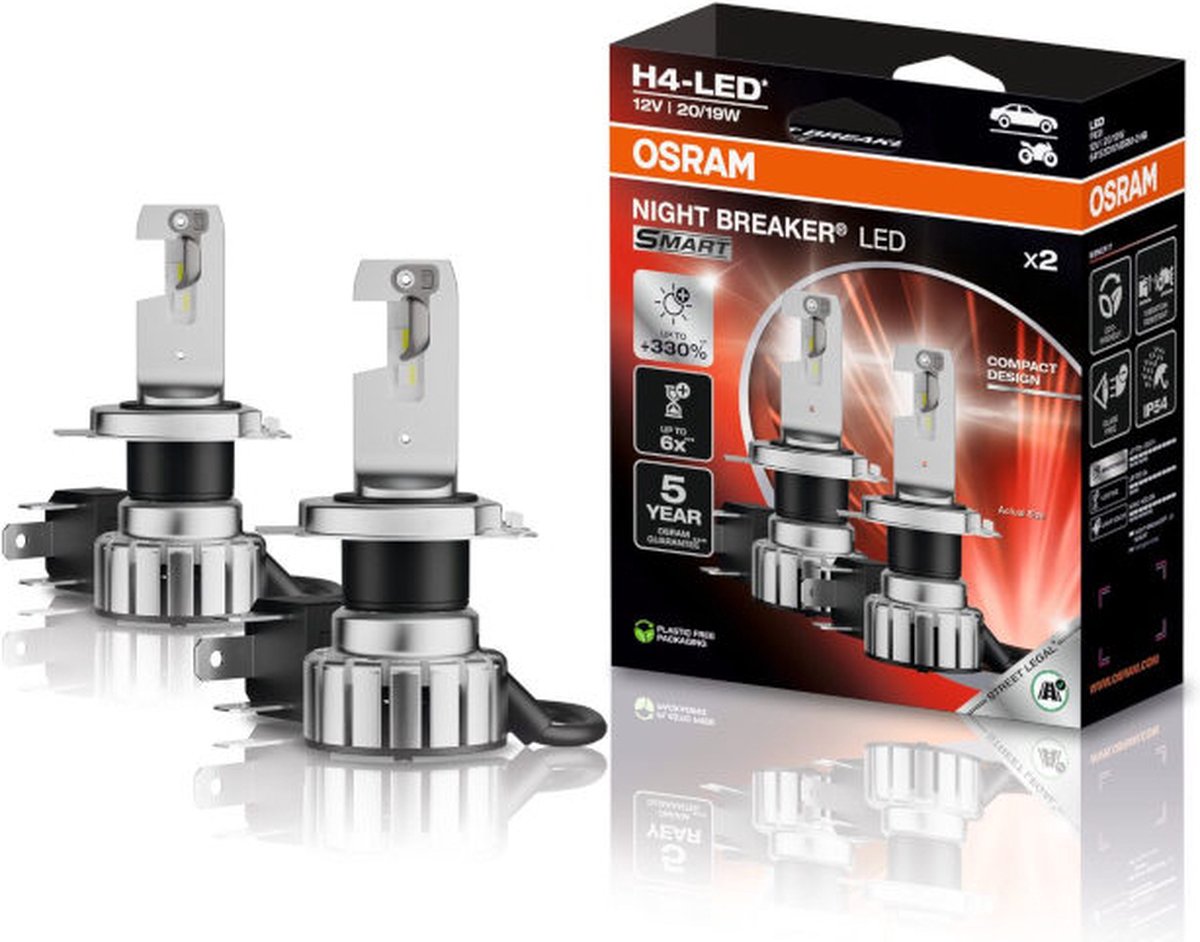 Osram h4 h19 night breaker led smart 2vp