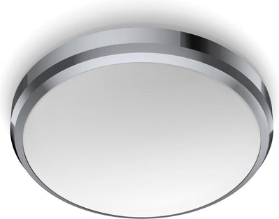 Philips led philips doris badkamerplafonnière - chroom - klein - 6 w