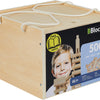 Bblocks houten plankjes in luxe houten kist 500 stuks