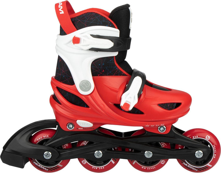 Nijdam skeelers - verstelbaar - kinderen - red racer - rood - maat 29-32