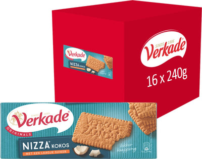 Verkade nizza kokos koekjes - 16 x 240 gram