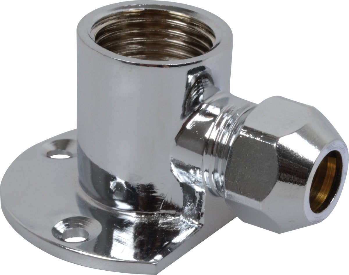 Kirchhoff ms knelfitting-wandplaat - chroom - 1 2 bi x 10 mmq