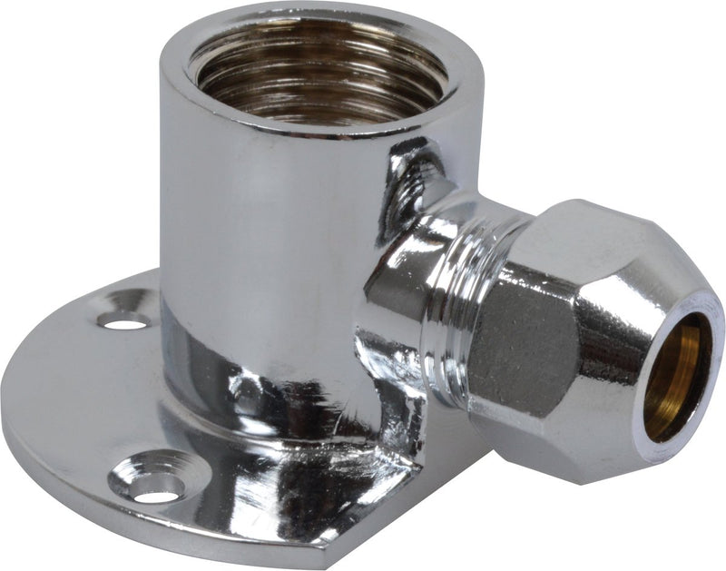 Kirchhoff ms knelfitting-wandplaat - chroom - 1 2 bi x 10 mmq