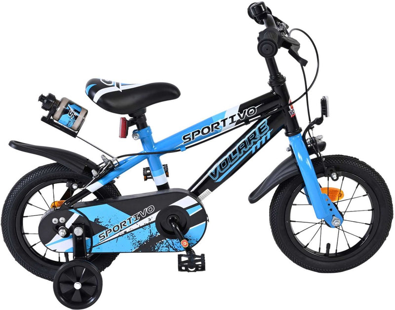 Volare sportivo kinderfiets - jongens - 12 inch - blauw - twee handremmen