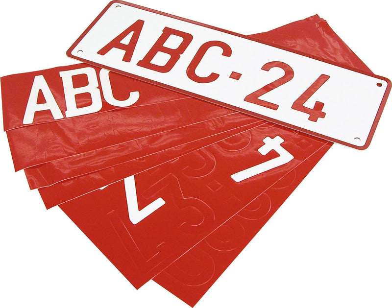 Carpoint nummerplaat 34 x 11 cm aluminium rood wit