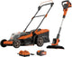 Powerplus dual power accu grasmaaier en grastrimmer powdpg75622 - grasmaaier met 2* 20 v en 420 mm ø en grastrimmer met 240 mm ø, tuingereedschap