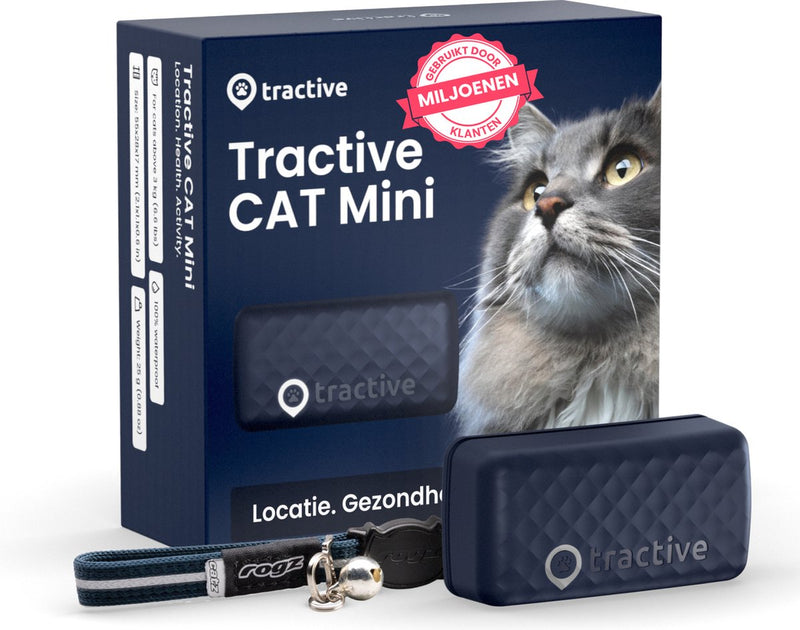 Tractive gps cat mini - kattentracker activiteitenmonitor