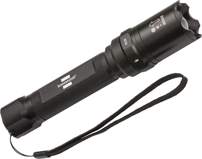 Brennenstuhl luxpremium accu-focus-elektrische zaklamp, oplaadbare zaklamp met cree-led 430 lumen. zwart