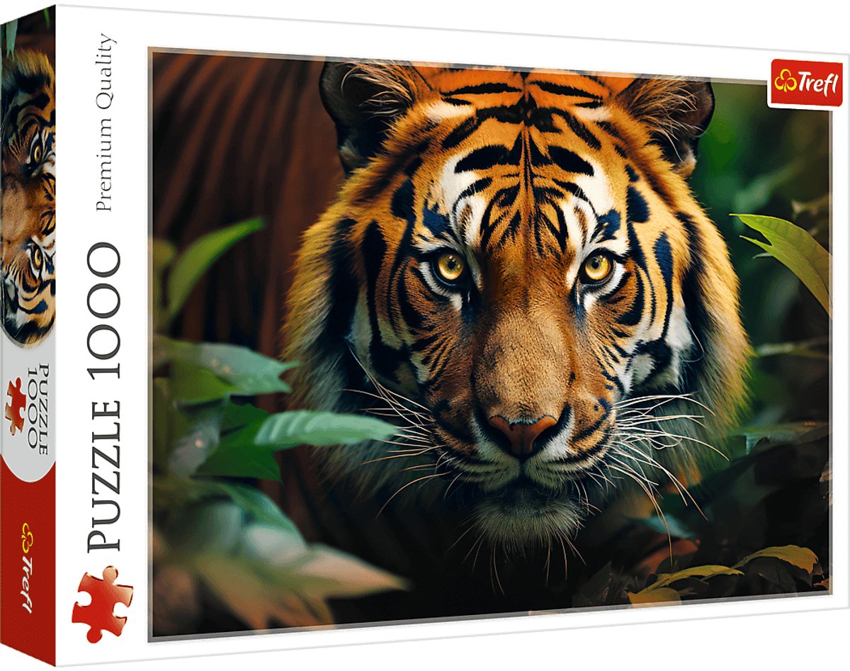 Trefl legpuzzel wild tiger - 1000 stukjes dierenpuzzel.