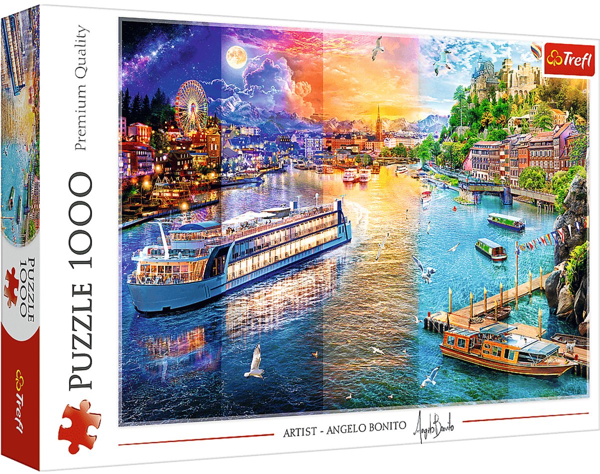 Trefl legpuzzel river cruise 1000 stukjes - kleurrijk puzzelplezier.