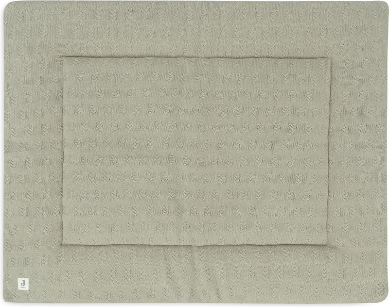 Jollein - boxkleed 75x95cm - speelkleed baby - grain knit - olive green
