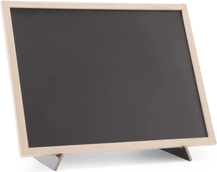 Hendi krijtbord met houten frame en standaard – 300x400 mm – groot formaat