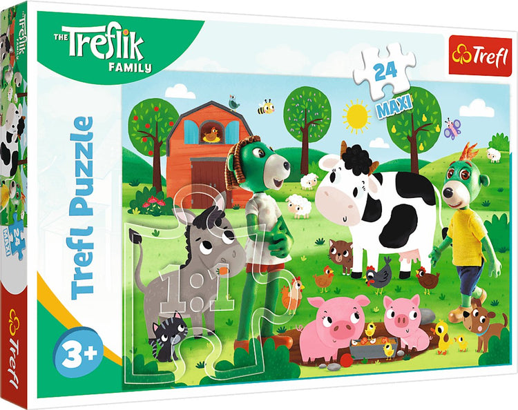 Trefl family boerderij maxi legpuzzel - 24 stukjes - vanaf 3 jaar