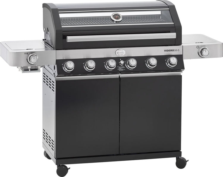 Rösle barbecue - barbecue gas videro g6-s vario 30 mbar - roestvast staal - zwart