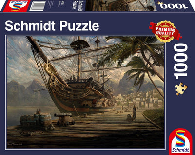Schmidt puzzel schip voor anker - 1000 stukjes - vanaf 12 jaar