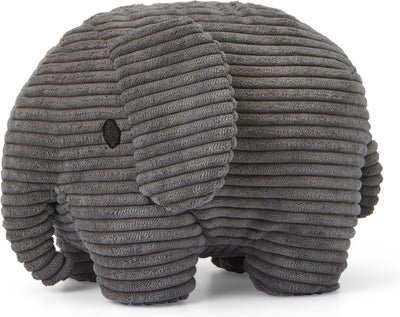 Bon ton toys nijntje - elephant eco corduroy grey - 23 cm - 9''