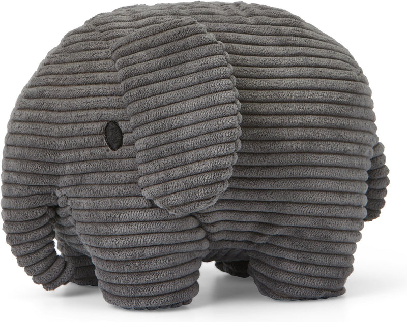 Bon ton toys nijntje - elephant eco corduroy grey - 23 cm - 9''