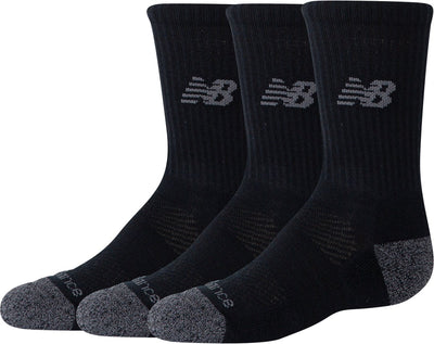 New balance youth active crew socks 3 pack unisex sportsokken - black