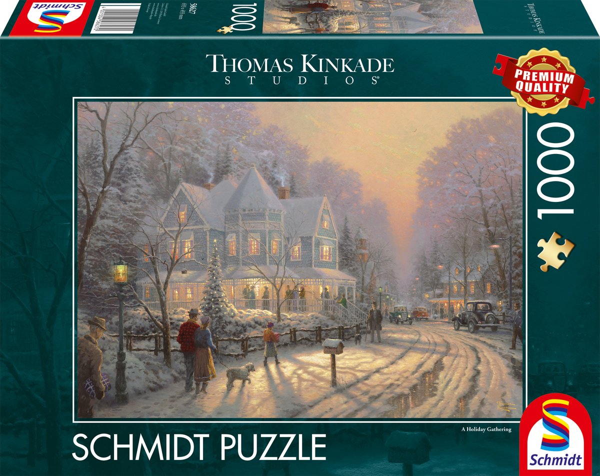 Schmidt - legpuzzel - feestelijke kerstdagen - thomas kinkade - 1000 stukjes - volwassenen - vanaf 12 jaar