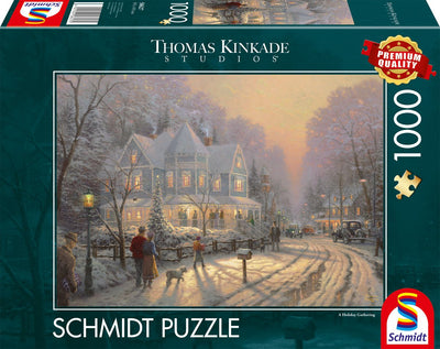 Schmidt - legpuzzel - feestelijke kerstdagen - thomas kinkade - 1000 stukjes - volwassenen - vanaf 12 jaar