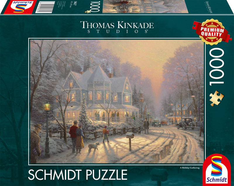 Schmidt - legpuzzel - feestelijke kerstdagen - thomas kinkade - 1000 stukjes - volwassenen - vanaf 12 jaar