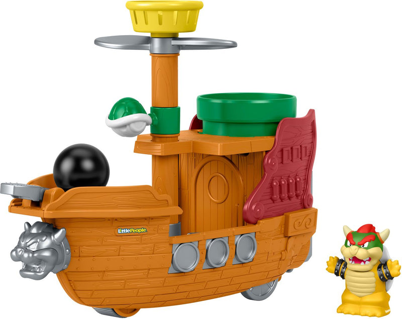 Mattel my mario little people playset bowser's airship playsets