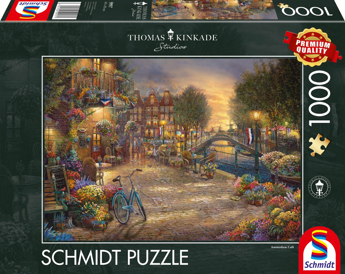 Schmidt legpuzzel gracht in amsterdam - 1000 stukjes - thomas kinkade - 59917