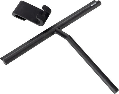 Wenko extra brede douchewisser mola xxl 32cm rvs zwart, met ophanghaak - raamwisser - trekker douche