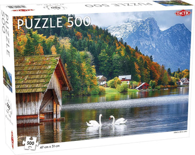 Tactic puzzel landscape: swans on a lake - 500 stukjes