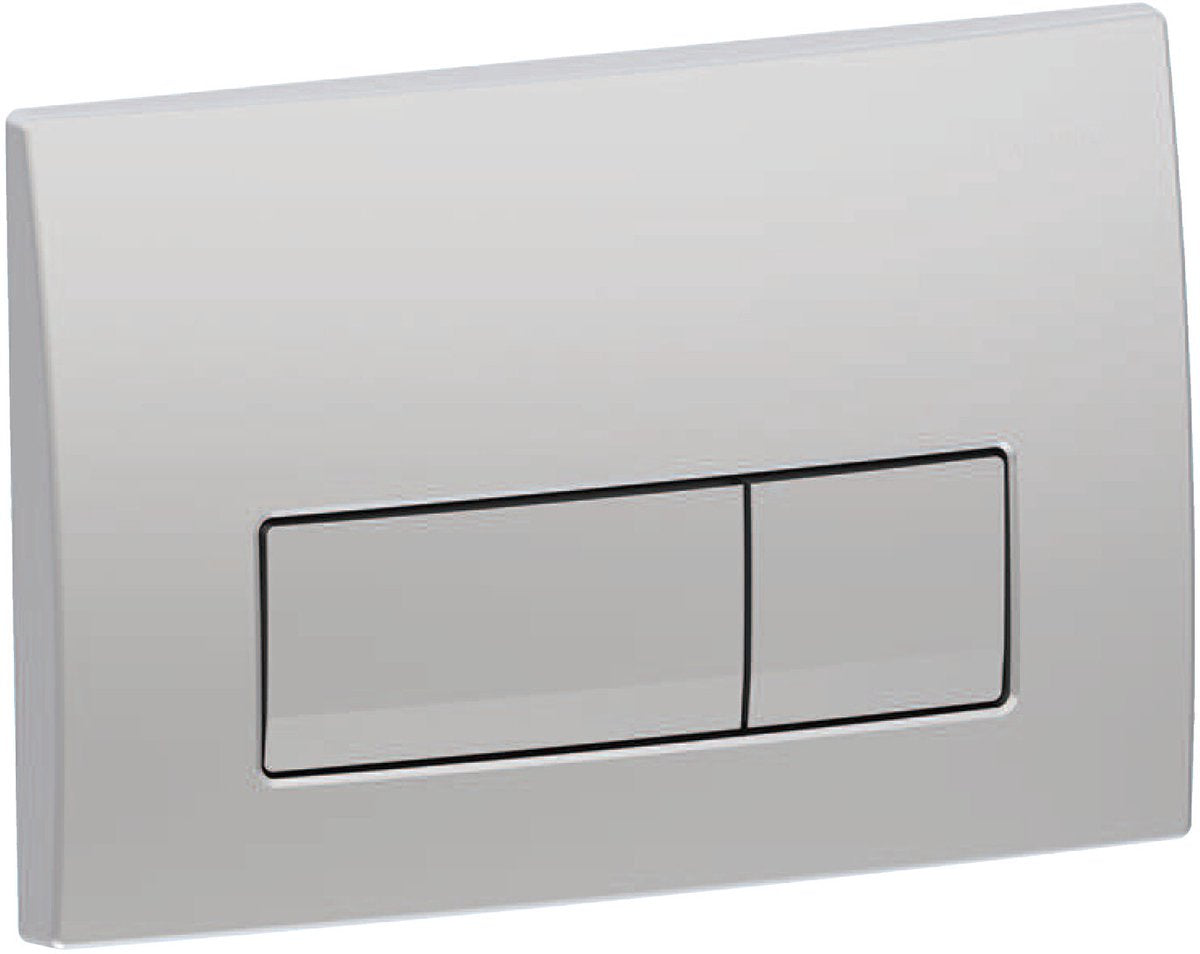 Geberit delta50 bedieningsplaat - 2-toets spoeling - rechthoekige knoppen - mat chroom
