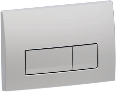 Geberit delta50 bedieningsplaat - 2-toets spoeling - rechthoekige knoppen - mat chroom