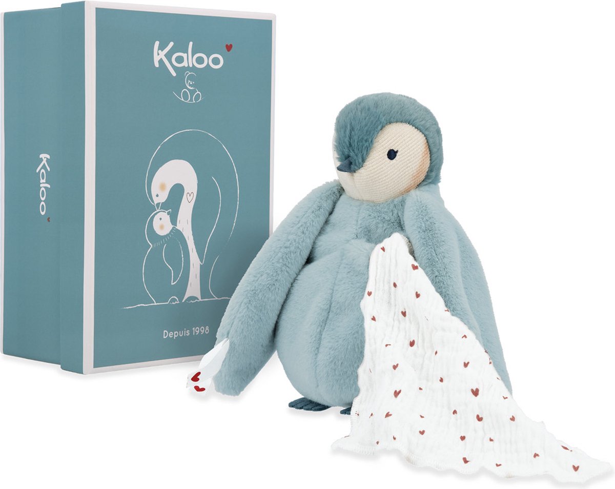 Kaloo - groene pinguïn knuffel met geurdoekje