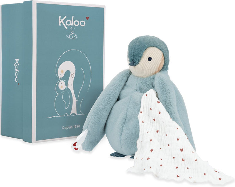 Kaloo - groene pinguïn knuffel met geurdoekje
