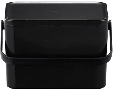 Eko - deco food waste caddy 4 liter - plastic - zwart - prullenbak