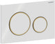 Geberit sigma20 bedieningsplaat - 2-toets spoeling - ronde knoppen - dualflush - wit goud