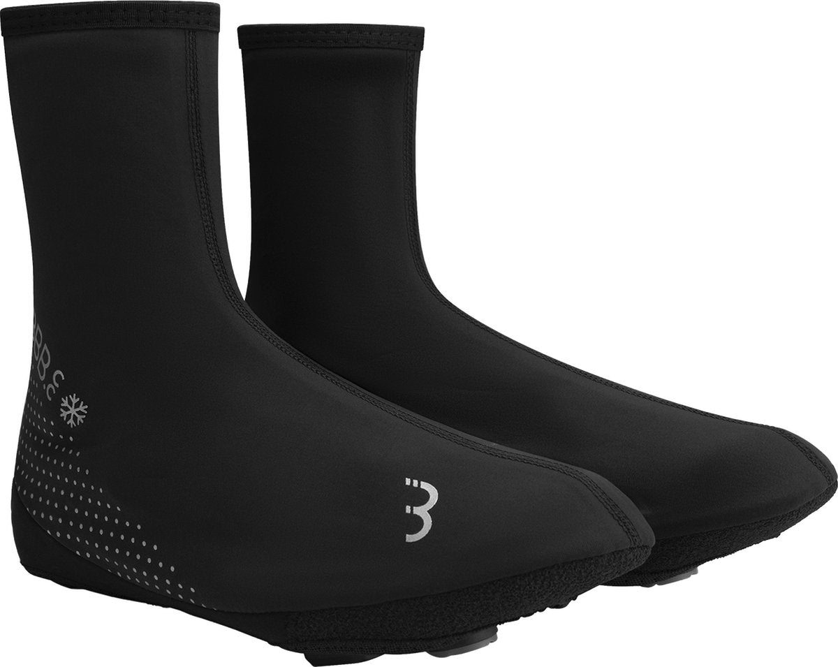 Bbb cycling freeze fiets overschoenen wielrennen - racefiets en mountainbike overschoenen - thermo en winddicht - zwart - maat 41 42 - bws-21