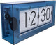 Nextime big flip clear – tafelklok – 36 cm – acryl – blauw