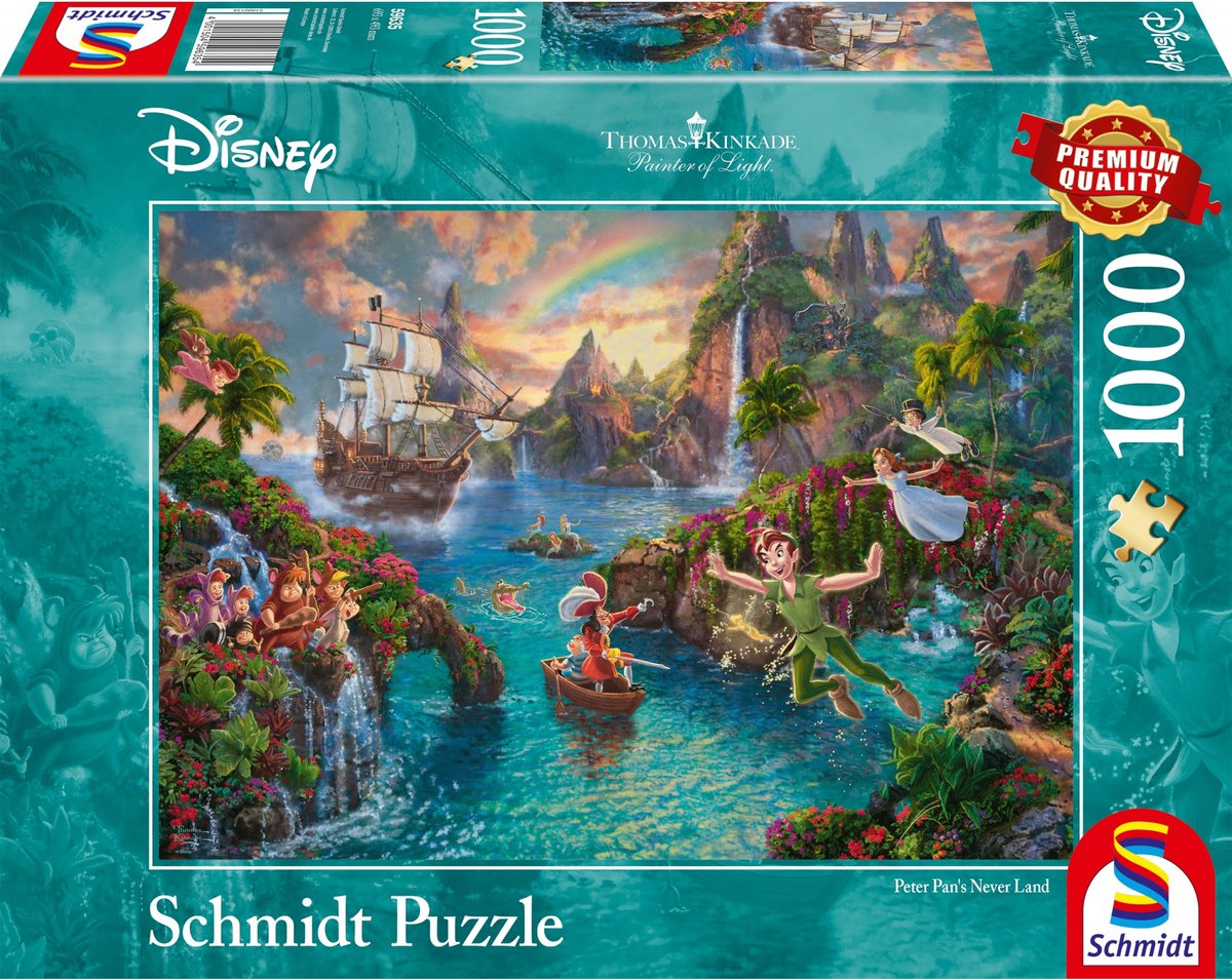 Peter pan thomas kinkade legpuzzel 's never land (1000 stukjes)