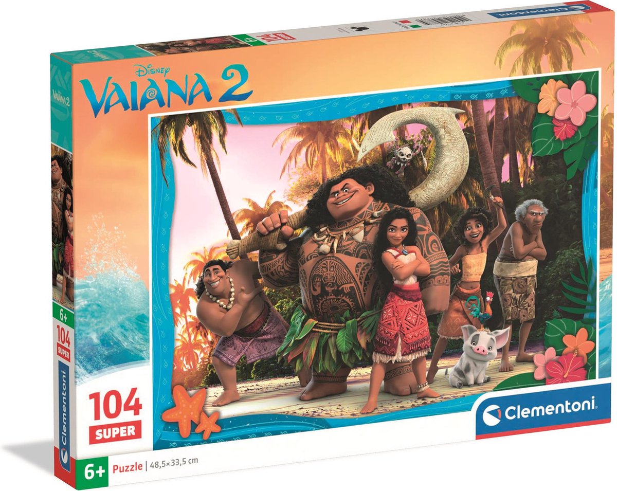 Clementoni - puzzel - 104 stukjes - disney nieuwe kerstfilm - kinderpuzzel - vanaf 6 jaar