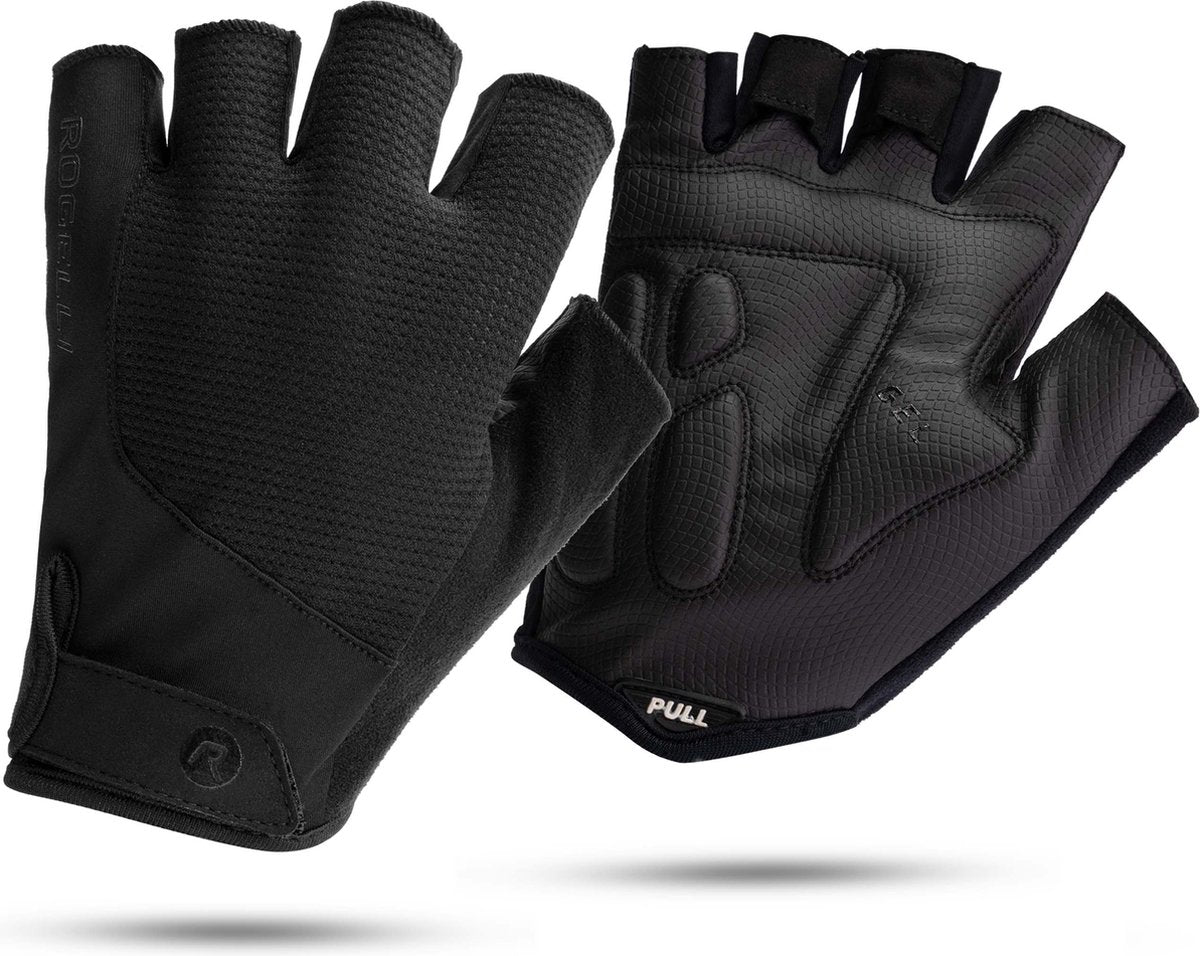 Rogelli essential heren fietshandschoenen - zomer - korte vinger - zwart