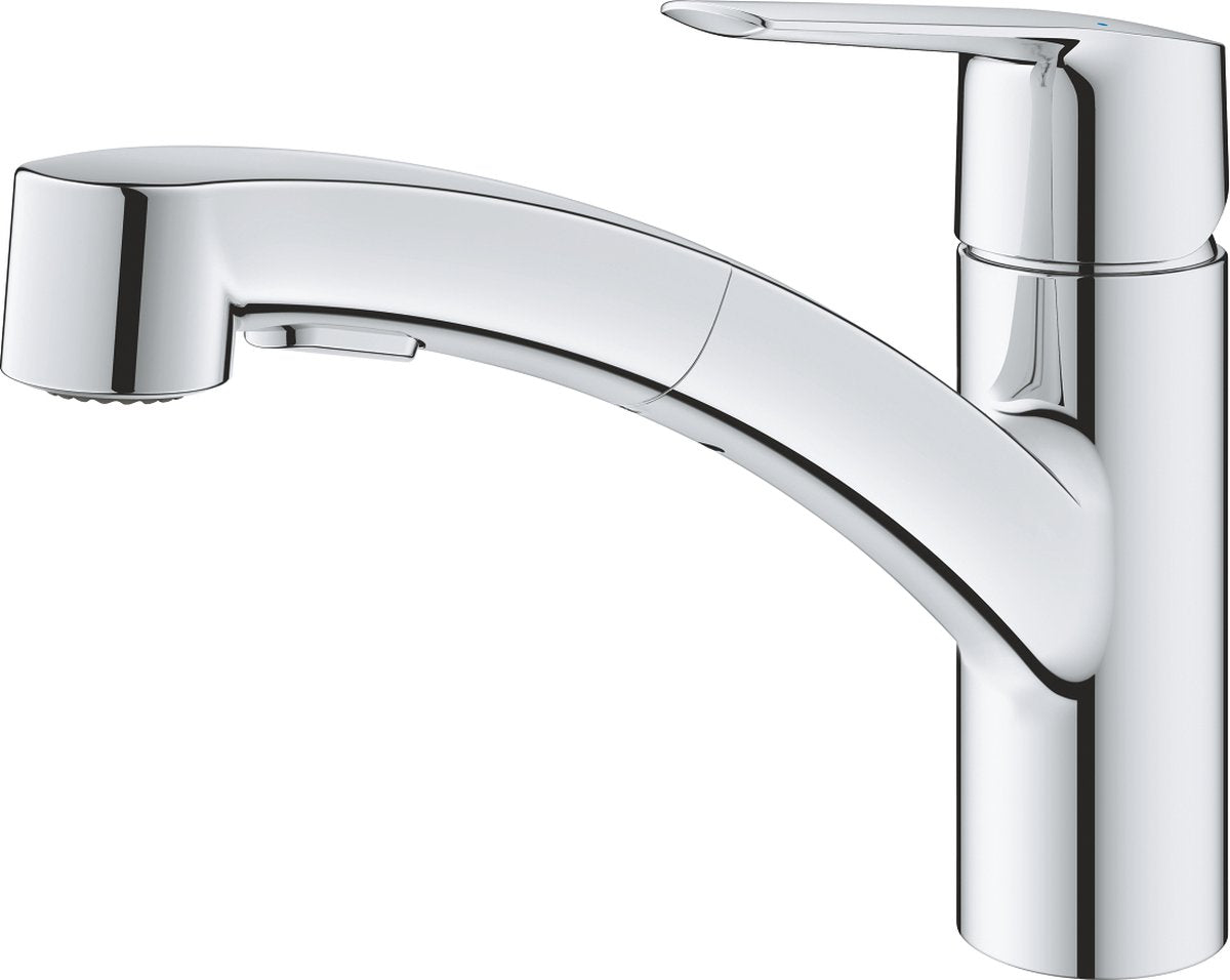 Grohe start keukenmengkraan - lage uitloop - uittrekbare dual spray - chroom