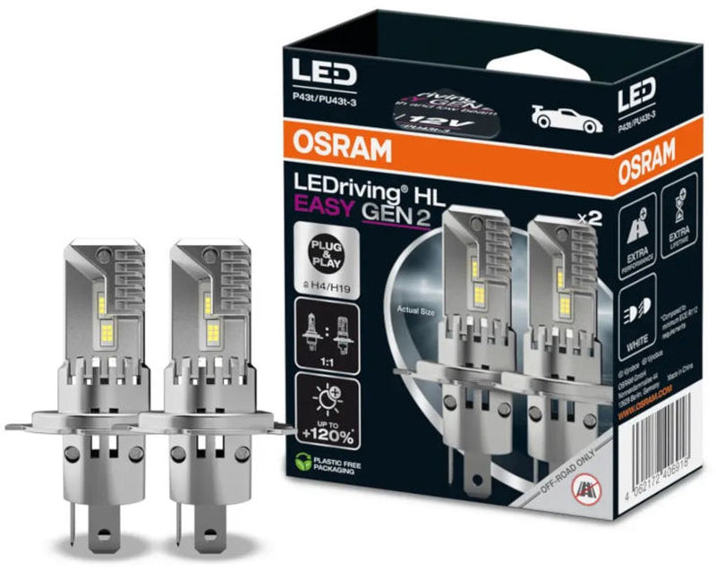 Osram ledriving hl easy gen2 h4 h19 64193dwesy2 set