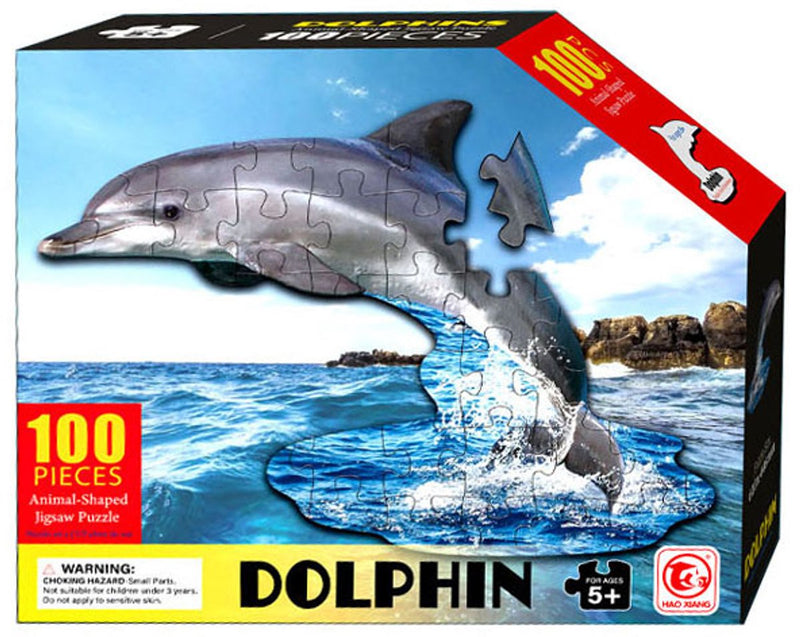 Lobbes speelgoed bv shape puzzel dolfijn, 100st.