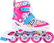 Move inline skates - love l 38-41 - wit roze - verstelbaar maat 38 tot 41