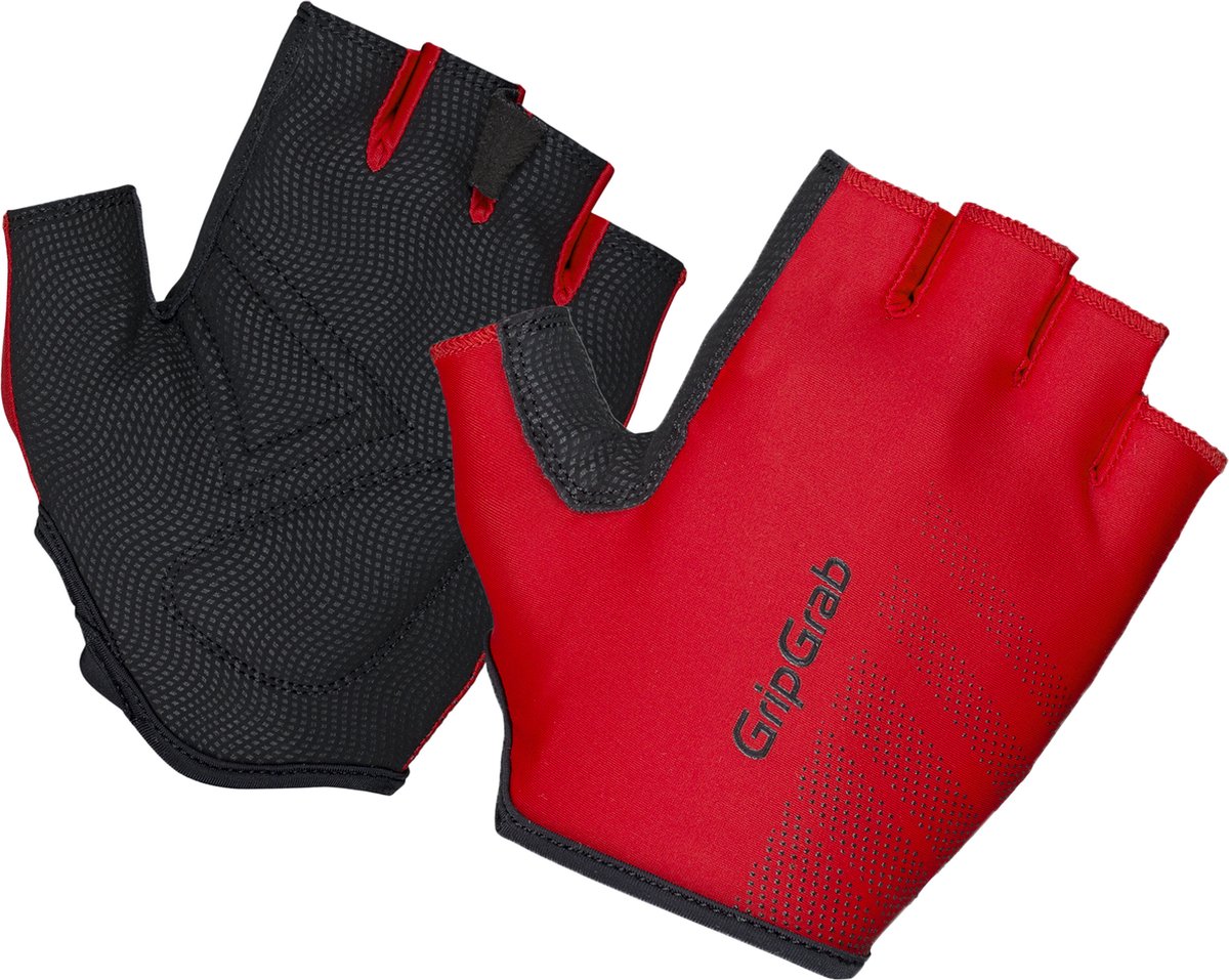 Gripgrab - ride padded korte vinger zomer fietshandschoenen met lichte padding - rood - unisex - maat l