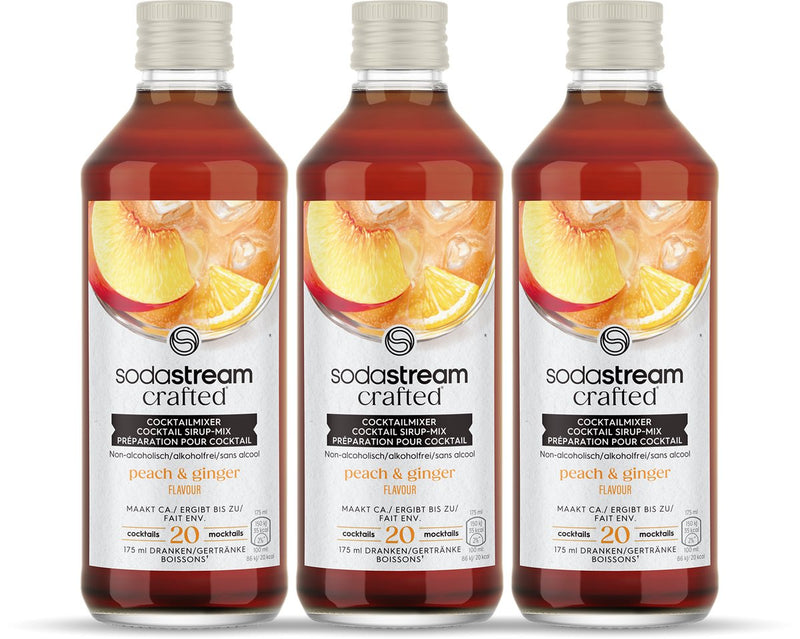 Sodastream crafted mixers peach ginger lemon siroop - 3 pack
