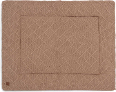 Jollein - boxkleed 75x95cm - speelkleed baby - check knit biscuit